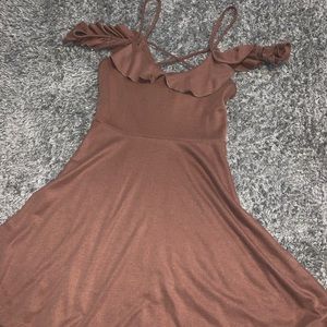 Tan flowy dress